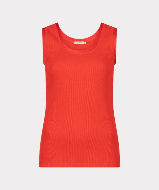 Esqualo Singlet satin binding rib knit (HS26.30208/Red) - WeekendMode