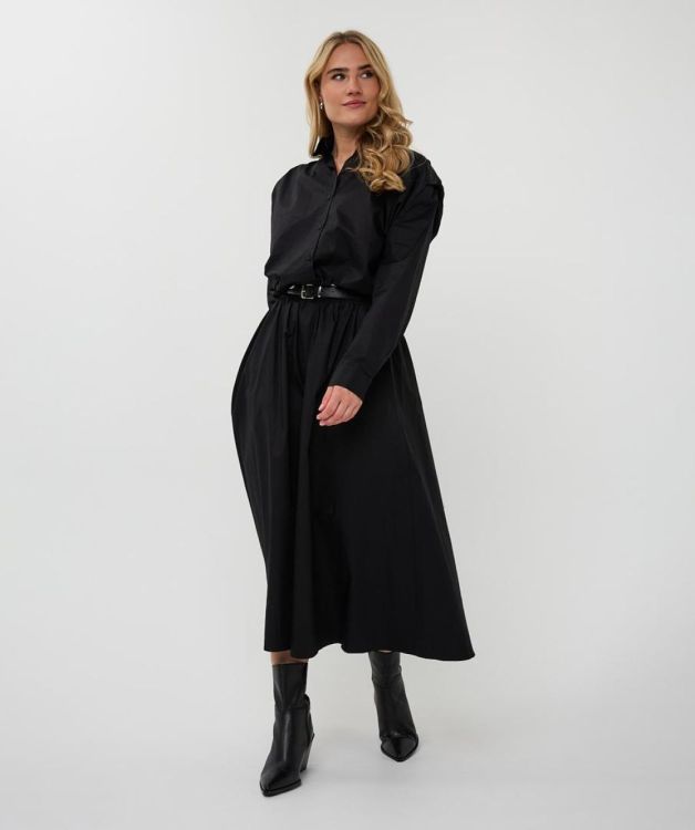 Esqualo Skirt long poplin pockets poplin (F25.28534/Black) - WeekendMode