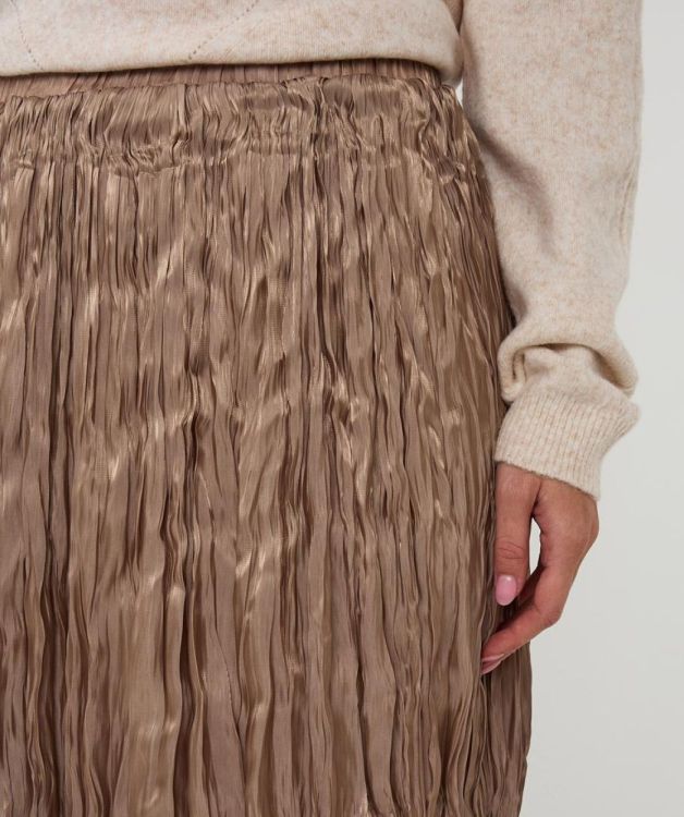 Esqualo Skirt plisse changeant (F25.28500/Taupe) - WeekendMode