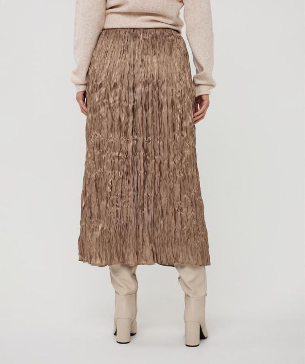 Esqualo Skirt plisse changeant (F25.28500/Taupe) - WeekendMode