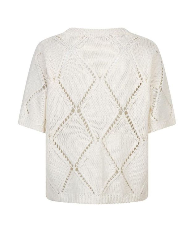 Esqualo Sweater ajour diamond sequins (SP26.02016/Ecru) - WeekendMode