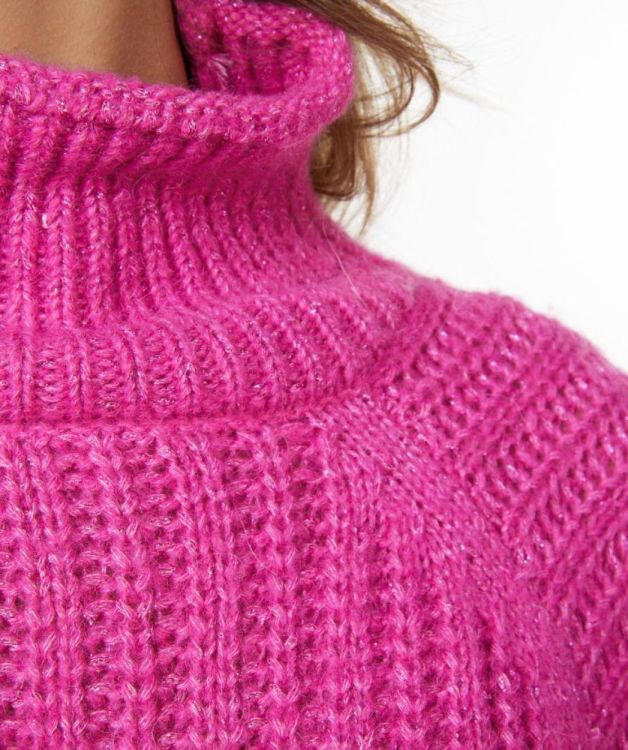 Esqualo Sweater chunky knit lurex (W22.07723/pink) - WeekendMode