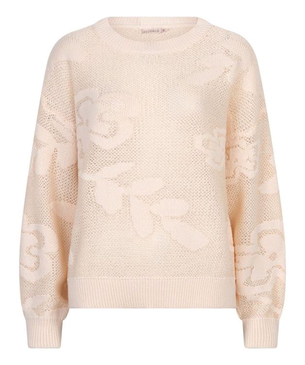 Esqualo Sweater fancy daisy knit (SP26.02001/Light Bellini) - WeekendMode
