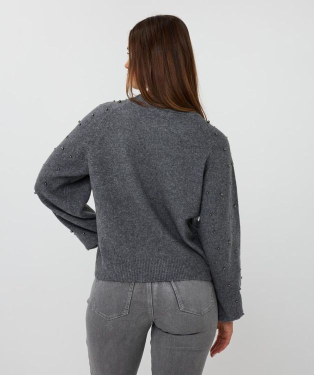 Esqualo Sweater raglan pearls (F25.27523/Dark Grey Melange) - WeekendMode