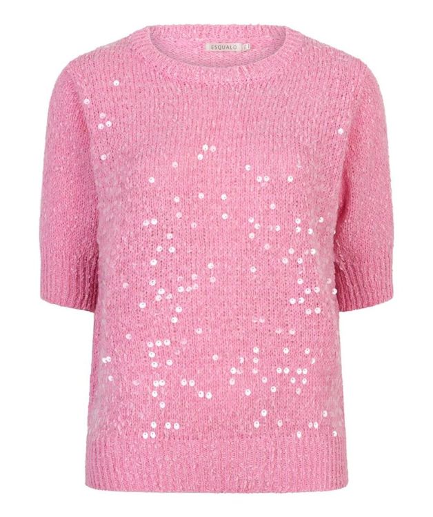 Esqualo Sweater s/slve sequins (SP26.02004/Rose) - WeekendMode