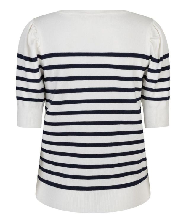 Esqualo Sweater s/slve stripe knit (SP26.07013/Off White / Navy) - WeekendMode