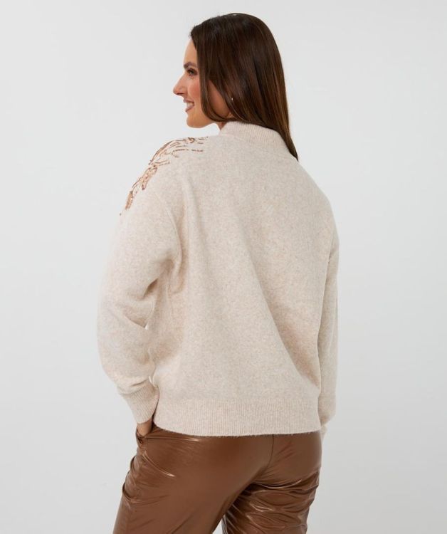Esqualo Sweater sequins (F25.27519/Light Sand) - WeekendMode