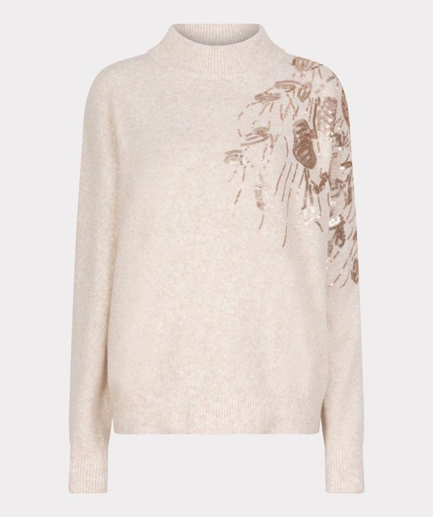 Esqualo Sweater sequins (F25.27519/Light Sand) - WeekendMode