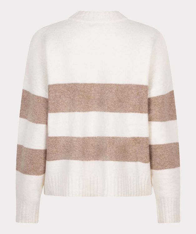 Esqualo Sweater striped melange (F25.27524/Off White / Tan) - WeekendMode
