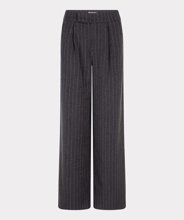 Esqualo Trousers high waist stripe studs (F25.10517/Dark Grey Melange) - WeekendMode