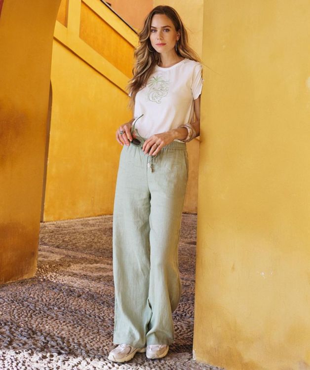 Esqualo Trousers linen (HS26.28232/Soft Green) - WeekendMode