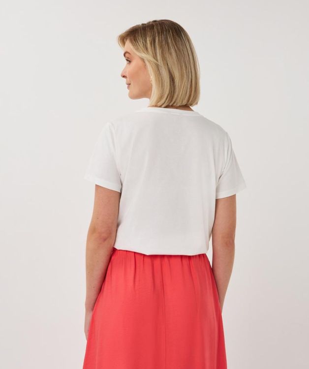 Esqualo T-shirt 'Paris' (SP26.05014/Off White / Chili Red) - WeekendMode