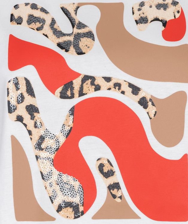 Esqualo T-shirt 'Paris' (SP26.05014/Off White / Chili Red) - WeekendMode