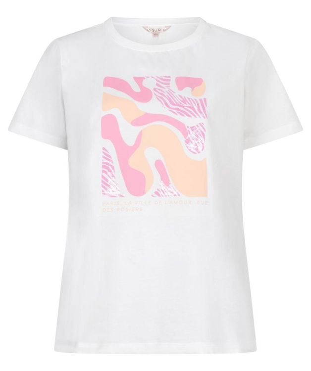 Esqualo T-shirt 'Paris' (SP26.05014/Off White / Rose) - WeekendMode