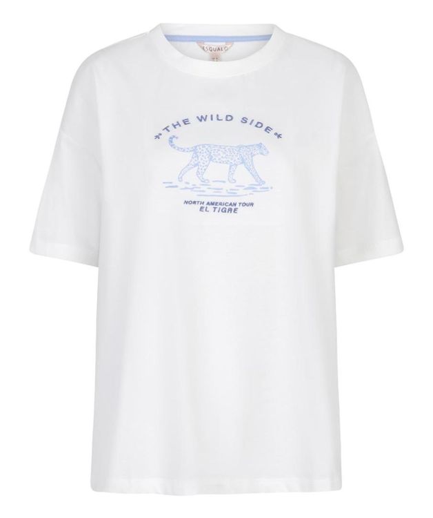 Esqualo T-shirt wide 'animal' (SP26.05013/Off White / Blue) - WeekendMode