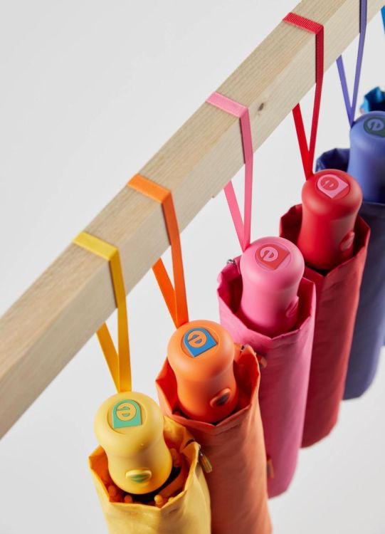 Ezpeleta Paraplu opvouwbaar gerecycled materiaal (10007025-Geel) - WeekendMode