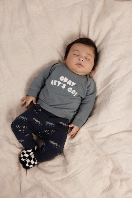 Feetje Broek AOP - Let's Go! (52202380/Marine) - WeekendMode