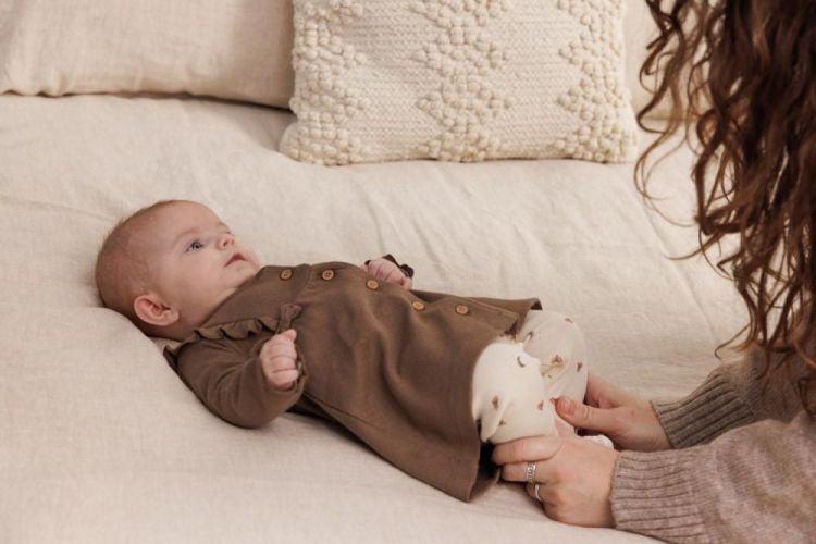 Feetje Jurk ruches - Dancing In The Moonlight (51400557/Bruin) - WeekendMode