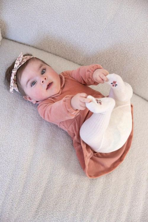 Feetje Jurk velours rib - Woodland Bloom (51400562/Mauve) - WeekendMode