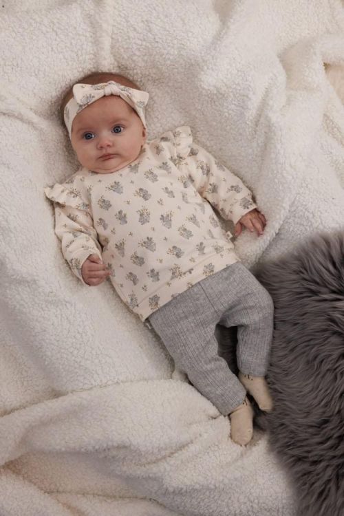 Feetje Legging ajour rib - Fields of Green (52202364/Grijs melange) - WeekendMode