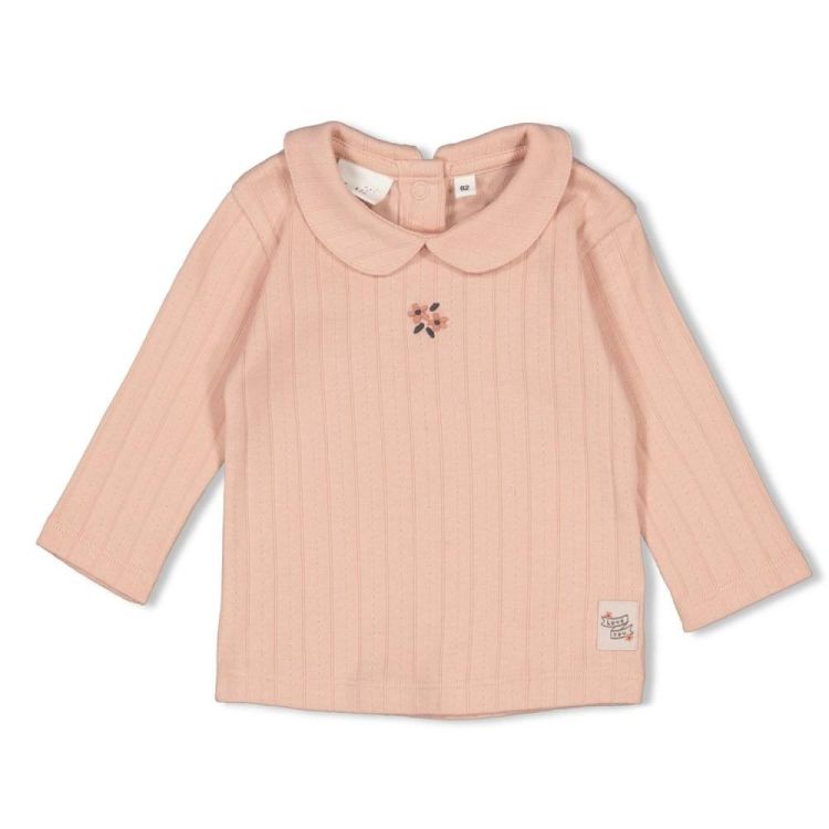 Feetje Longsleeve pointelle rib - Woodland Bloo (51602613/Roze) - WeekendMode