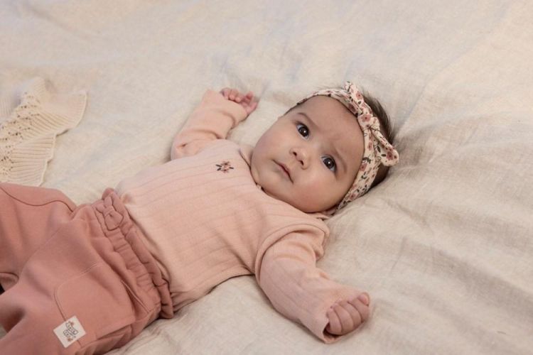 Feetje Longsleeve pointelle rib - Woodland Bloo (51602613/Roze) - WeekendMode