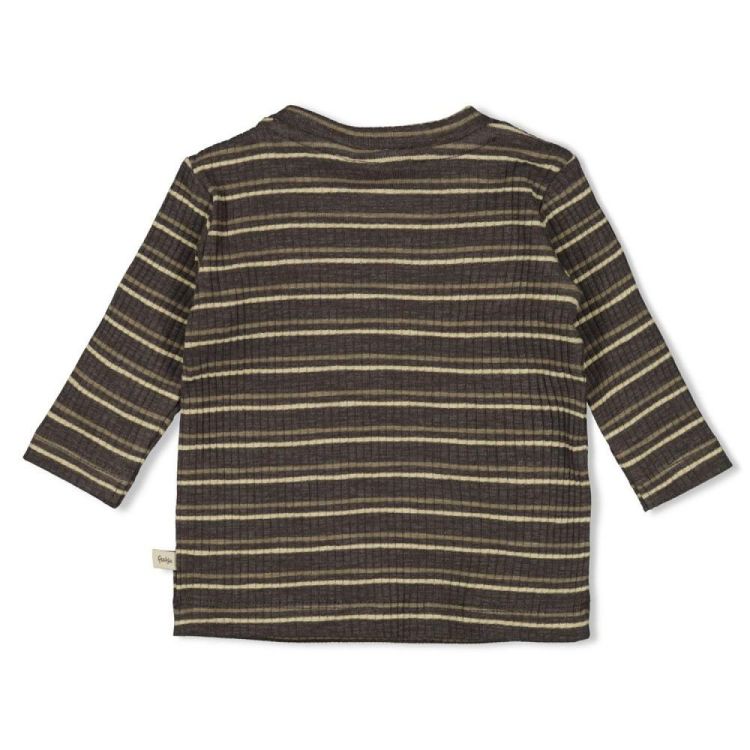 Feetje Longsleeve rib met streep - Rawrsome (51602620/Antraciet melange) - WeekendMode