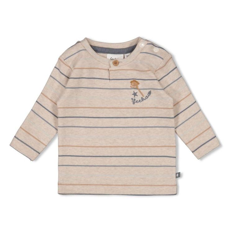 Feetje Longsleeve streep - Howdy (51602604/Taupe melange) - WeekendMode
