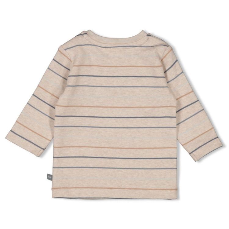 Feetje Longsleeve streep - Howdy (51602604/Taupe melange) - WeekendMode