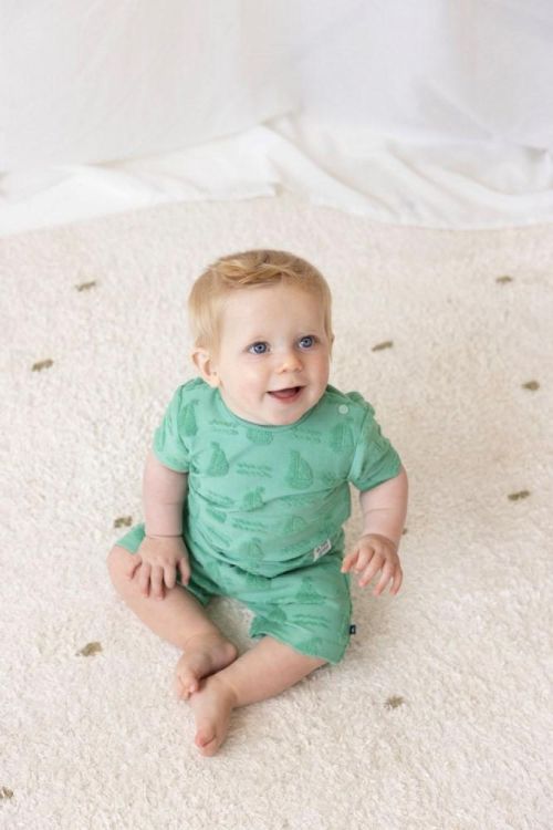 Feetje Short AO badstof - Seaside Happiness (52100467/Groen) - WeekendMode