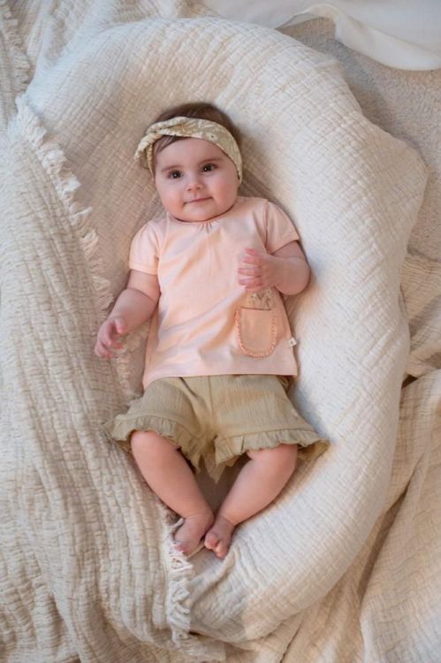 Feetje Short crinkle ruches AOP - Let Your Drea (52100455/Groen) - WeekendMode