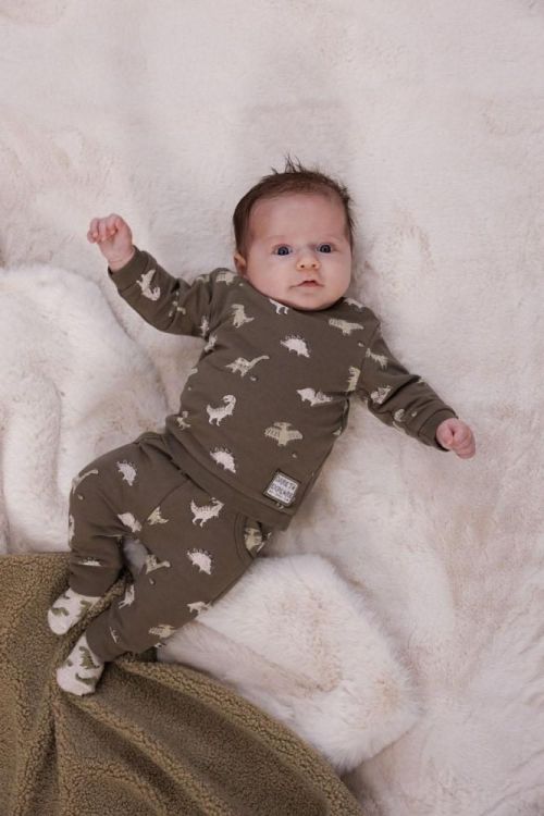 Feetje Sweater AOP - Rawrsome (51602614/Olijf) - WeekendMode