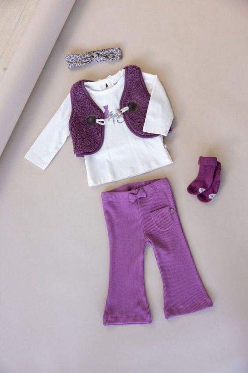 Feetje Teddy gilet - Better Together (51200042/Lila) - WeekendMode