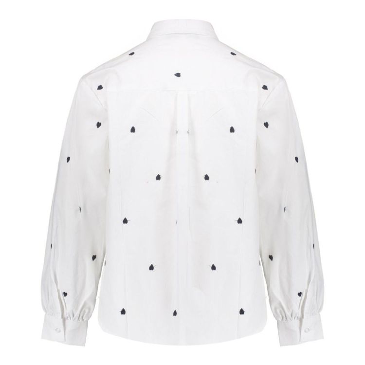 Geisha Kids Blouse hearts (53548K-14/000000 - white/black) - WeekendMode