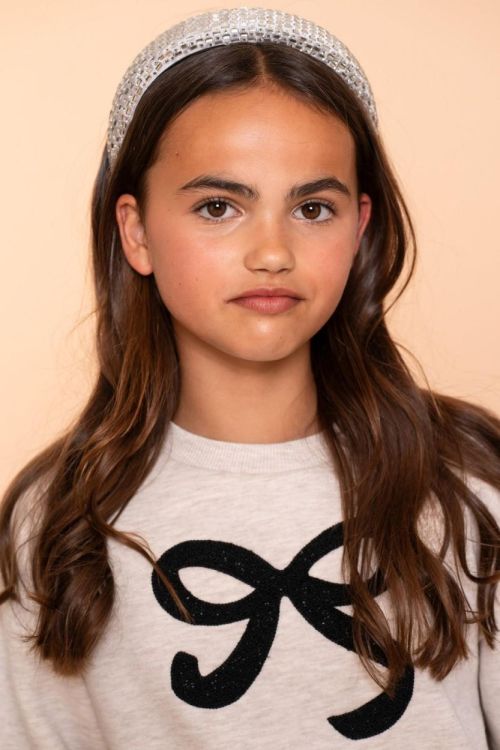 Geisha Kids Sweat bow (52587K-24/000715 - beige melange / black) - WeekendMode