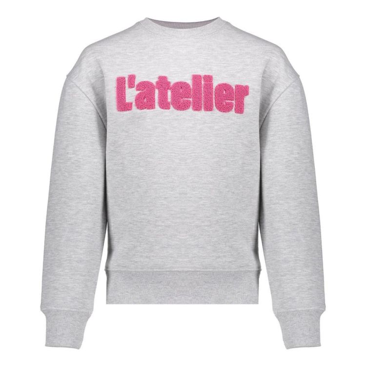 Geisha Kids Sweater atelier (52601K-41/000900 - grey melange/fuchsia) - WeekendMode