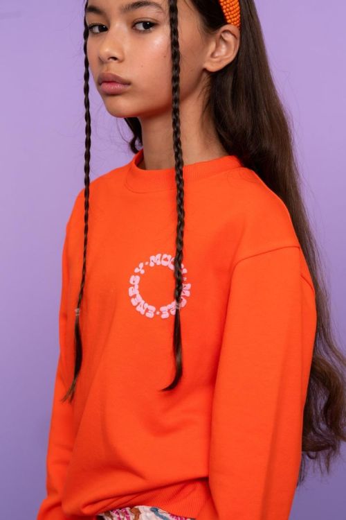 Geisha Kids Sweater circle backprint (62147K-41/000220 - coral) - WeekendMode