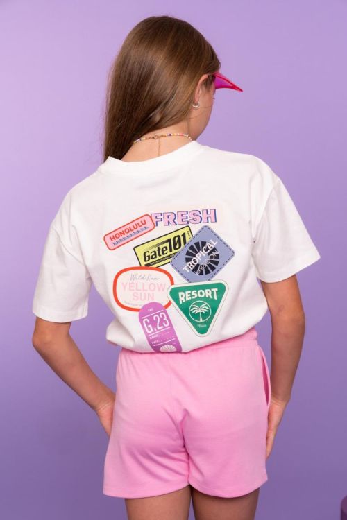 Geisha Kids T-shirt patches (62066K-24/000010 - off white) - WeekendMode