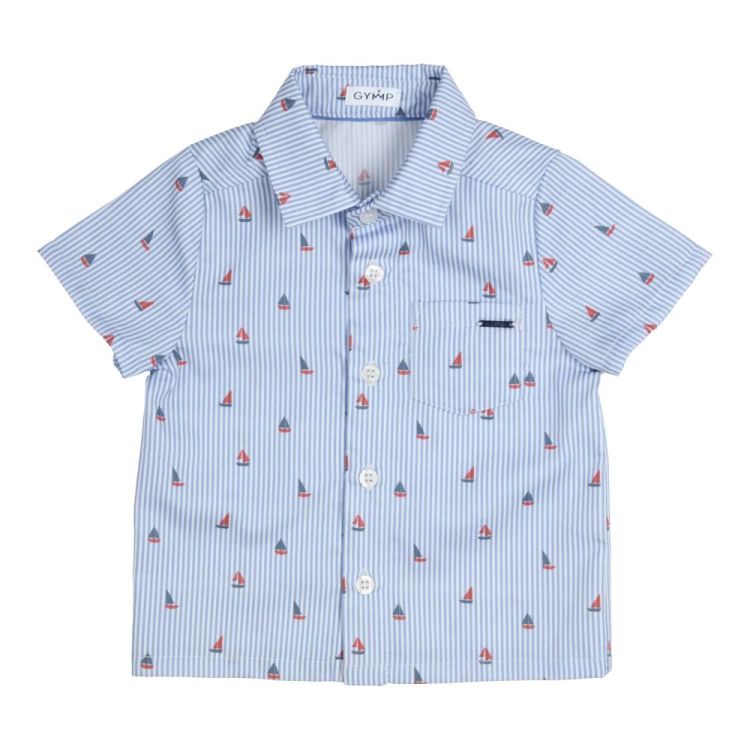 Gymp Shirt Emo (361-6226-20/Light Blue - Rood/) - WeekendMode
