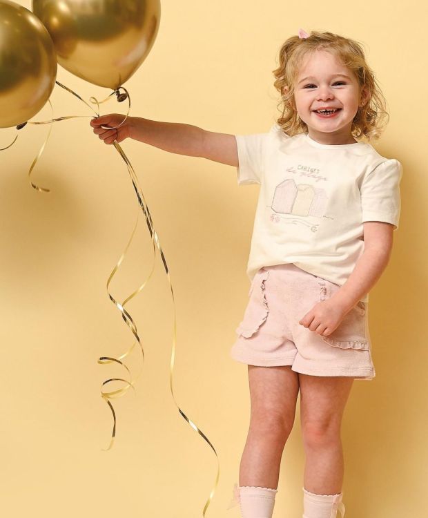 Gymp T-shirt Aerobic (353-6267-10/Wit - Roze/) - WeekendMode