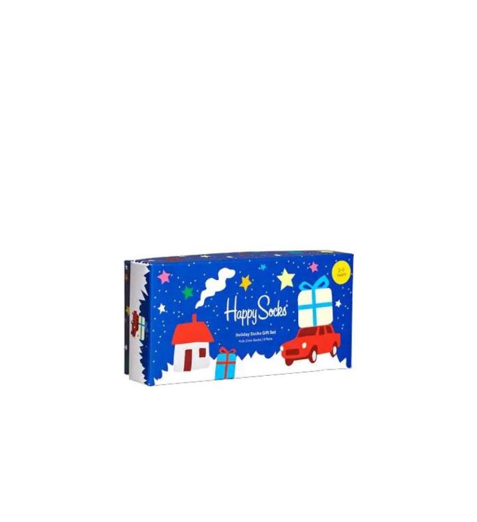 Happy Socks Kids Holiday Socks 3-pack Gift Set (XKHDY08-0200) - WeekendMode