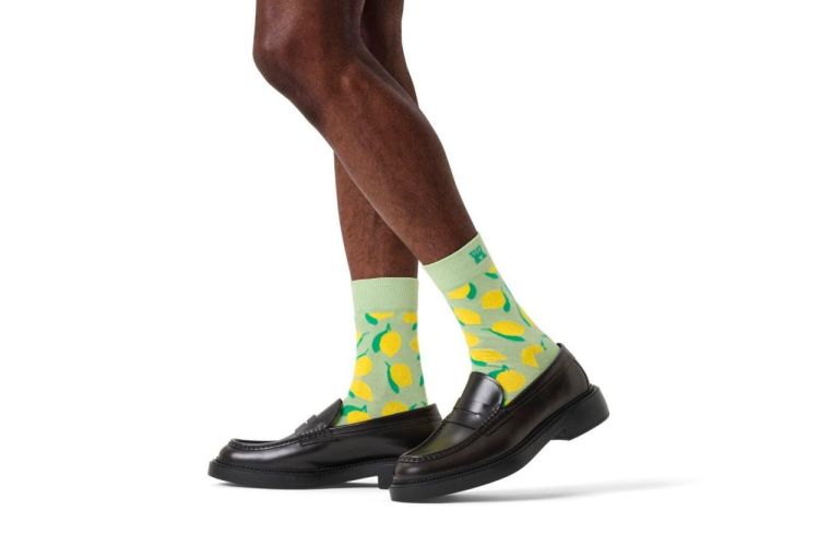 Happy Socks Lemon Short Crew Sock (P004556/7000) - WeekendMode