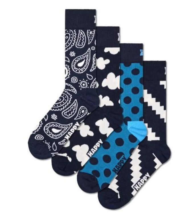Happy Socks Moody Blues Socks GIFT SET (P000323 4-PACK) - WeekendMode