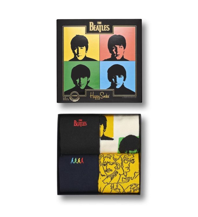 Happy Socks The Beatles Socks 4-pack Gift Set (XBEA09-0200) - WeekendMode
