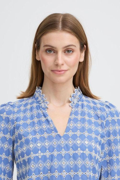 ICHI Blouse (20125083/Bel Air Blue) - WeekendMode