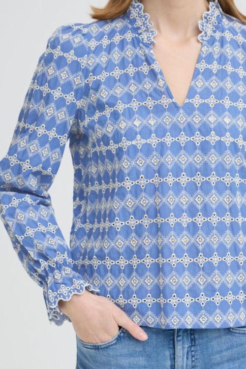 ICHI Blouse (20125083/Bel Air Blue) - WeekendMode