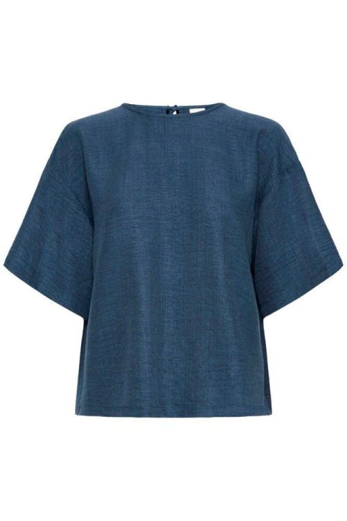 ICHI Blouse (20125563/True Navy Melange) - WeekendMode