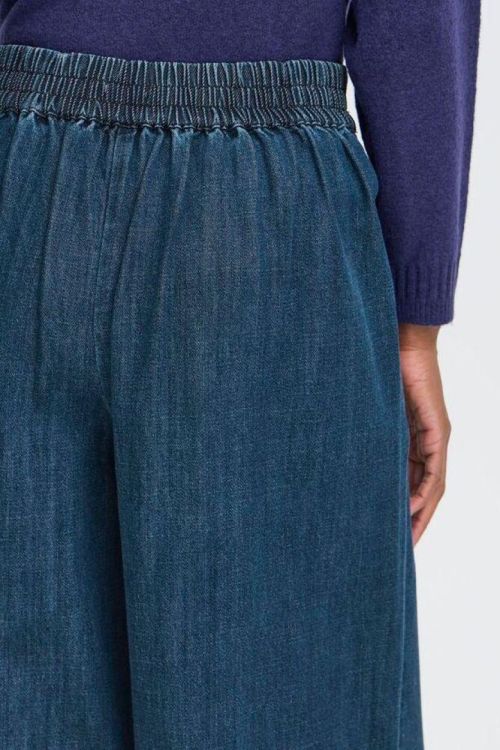 ICHI Casual Pants (20124030/Washed dark blue) - WeekendMode