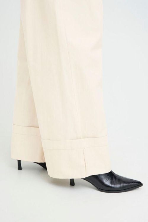 ICHI Casual pants (20125075/Almond Milk) - WeekendMode