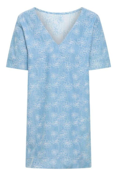 ICHI Denim Dress (20125435/LIGHT BLUE DENIM/CLOUD DANCER) - WeekendMode